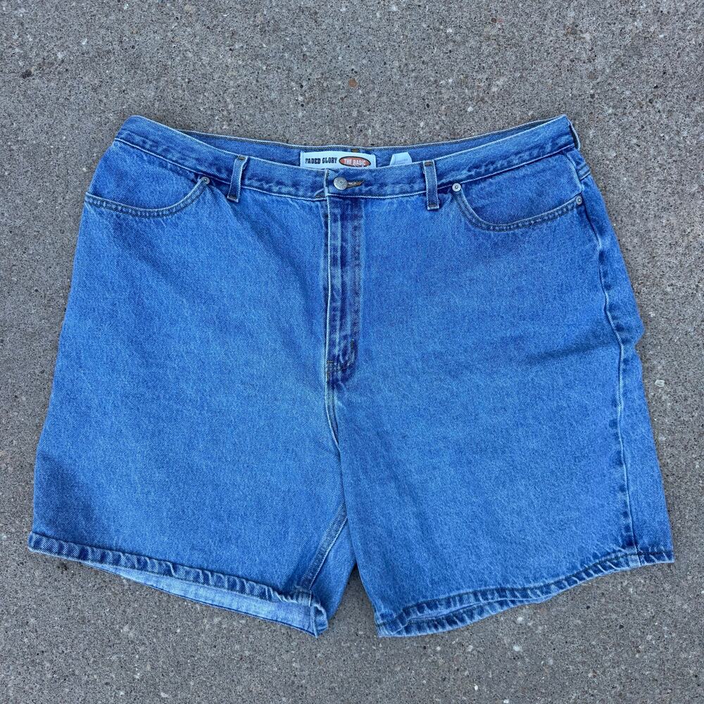 Vintage 90s Y2K Faded Glory High Rise Mom Jean Shorts Jorts Volup Plus Size 24W